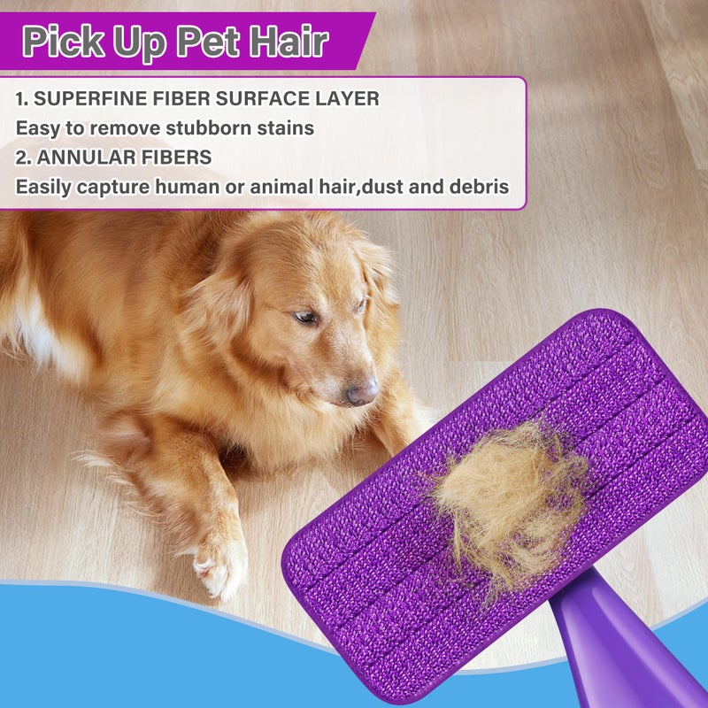 FORSPEEDER Reusable Mop Pads for Swiffer WetJet, Wet Pads Refills for 12'' Spray Mop, Microfiber Refill Machine Washable Up to 100+ Floor Cleaning for All Kinds of Floor Types, 7 Pack - Image 5